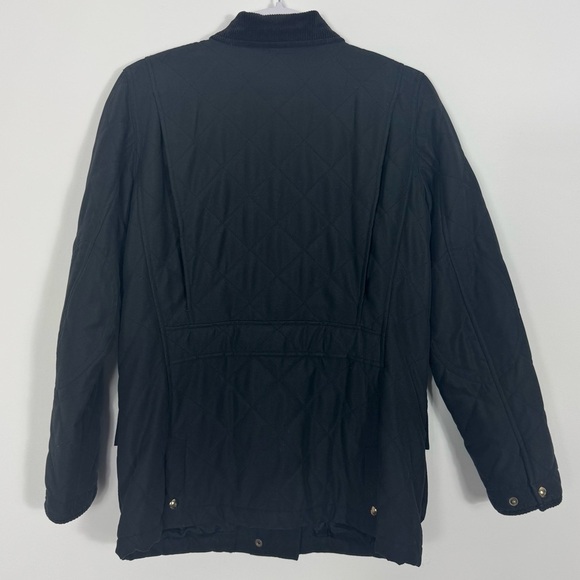 Lauren Ralph Lauren Black Quilted Hunting Field Jacket Petite Small - Picture 3 of 10
